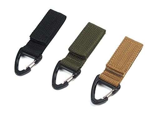 Tactical Gear Carabiner Clip, Nylon Multifunction Webbing, Hanging Buckle Belt Key Ring Holder Compatible, Backpack Accessories, Key Holder,Outdoor Activities
