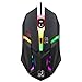 Produktbild CHshe®--Kabelgebundene Maus,Kabelgebundenes LED-Licht 4 Tasten 1600DPI Optische USB Ergonomische Pro Gamer Gaming Mouse,Optische kabelgebundene Gaming-Maus