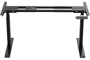 OCGREEN Podwójny silnik z regulacją wysokości stelaża, biurko elektryczne, obciążenie do 120 kg, 2-krotny teleskop, rama stołu z funkcją pamięci (czarna)