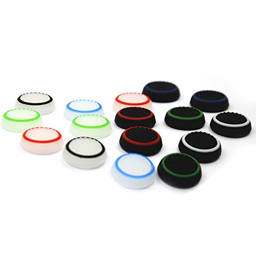 16pcs silicona controlador anal  gico pulgar Stick Grips Cap Funda para PS4 PS3 Xbox uno juego de accesorios  repuestos