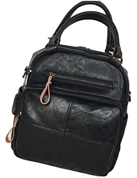 Damen Handtaschen Neue Rote Handtasche Multifunktionale Schulter Umhängetasche Vintage Leder Rucksack Damen Rucksack...