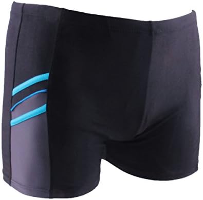 KUWOMINI.Men's Swim Trunks All Code Flat Pants Fashion Adult Men Tethers Bath Suits,Black3-AllCode
