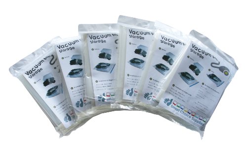 Vacuum Storage Bags, Space Saving Storage Bag, All Duvets Pillows Bedding Jumpers Clothing Compressed, Protects The Contents from Dust Mites, Moths, Moisture, Mildew. (Pack of 6 Large)
