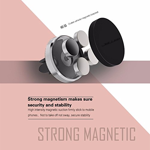 Jellico Supporto Magnetico Auto Universale bocchetta aria, Supporto in alluminio con rotazione di 360 Â° , Supporto da auto per iPhone 6/ 6 Plus/ Galaxy S6/S6 Edge e tutti gli altri smarphones/GPS...
