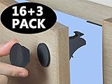 MYTK 16+3 Pack Magic Lock, magnetisches Schrankschloss als Kindersicherung, Montage ohne Bohren und Schrauben (16 Schlösser mit 3 Schlüssel Schwarz)