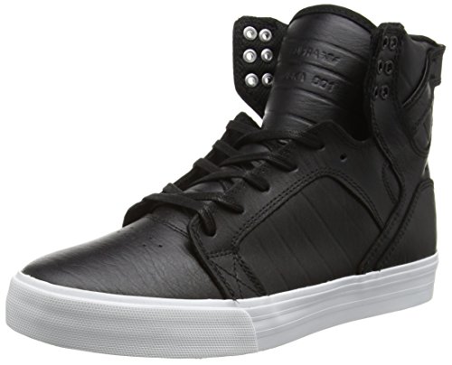 Supra Skytop, Scarpe da Skateboard Unisex-Adulto, Nero (Black - White-M 11), 46 EU