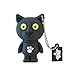Produktbild Tribe Animals USB Tiere Pendrive Figur USB Stick 4GB Speicherstick Lustig USB Flash Drive 2.0, Memory Stick, USB Gadget, Schlüsselanhänger Kappenhalter - Pigna der Panther (Schwarz)