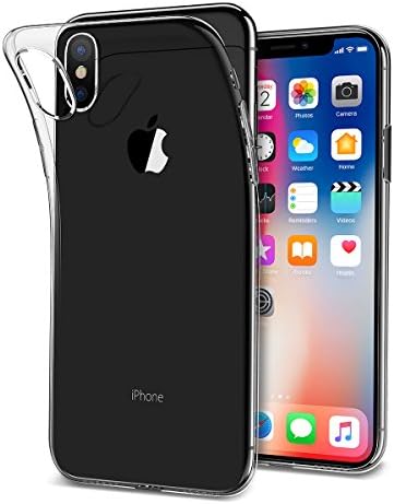 DIVI iPhone X Case, Slim Soft TPU Gel Case Shockproof Flexible Cover Shell for Apple iPhone X, iPhone 10 [Support Wireless Charging] (Transparent Clear)