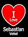 Produktbild I Love Sebastian Vettel: Large Black Notebook/Journal for Writing 100 Pages, Sebastian Vettel Gift for Men, Women, Girls and Boys