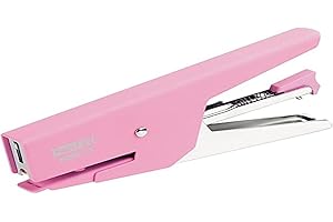 LEITZ Rapid Pince-Agrafeuse BEBE 58, Pour Agrafes 8/4mm, Capacité 15 Feuilles, Métal, Rose, 10527006