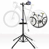 Denny Shop Height Adjustable Folding Bicycle Bike Repair Stand Mechanic Maintenance Workstation by Crystals®