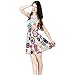 Produktbild Ba Zha Hei 1PC Frauen-Sommer-Sleeveless Sunflower-Druck-Dame Casual Beach Minikleid Kurz Kleid Abendkleid Cocktailkleid Partykleid Skaterkleid Kurz Kleid Abendkleid Cocktailkleid (S, als zeigen)