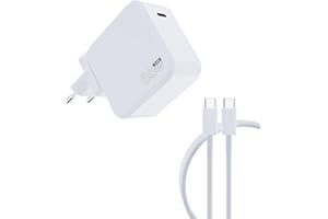 JEESTAM Ładowarka USB-C 65W do MacBook Air 2020/2019/2018, MacBook Pro 13 14 15 16, M1 M2 M3 Mac, Pad Pro, Huawei, Xiaomi, Dell, ładowarka GaN z kablem USB C