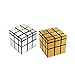 Produktbild FCBB 2Pack 3x3x3 Mirror Speed Cube Puzzle Golden & Silver Collection Black