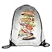 Produktbild FShopNow Chicken Burger Drawstring Backpacks Sport Leisure Bundle Backpack Beam Backpack Sport Gym Travelling Bag Light Backpack Kordelzug