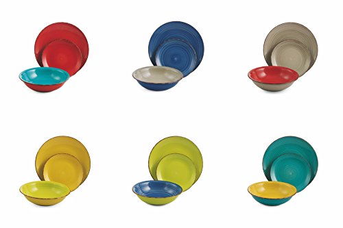 Villa Deste Home 2407776 - Plato (Plato de Cena, Alrededor, Cerámica, Multi, 27 cm, 55 mm)