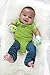 Stay On Baby Mittens Set of 2 Sizes (0-6m & 6-12m) - Green and Blue Dots
