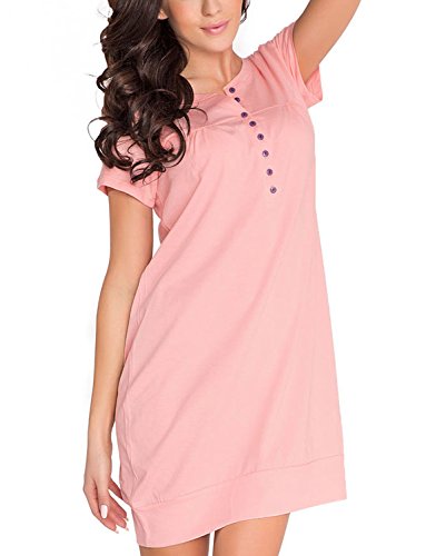 Dobranocka TM.5009 Camisón Maternal,L,Salmón