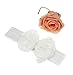 Bocideal 1PC Baby Girls Kids Pearl Headband Bow Lace Headband Flower Headwear (White)