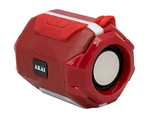 Akai Blitz BZ05 Portable Wireless Bluetooth Speaker with 5W Premium Sound,Robust Bass,Splash Resistance,Inbuilt FM,Led Equalizer,Upto 8 hrs Playtime(Red)