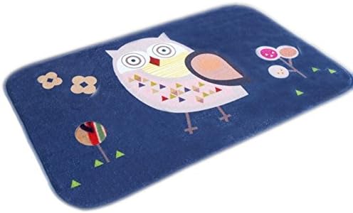 Tinafuheng Soft Owls Printed Doormat, Flower Indoor/Outdoor Carpet Anti-skid Home Rug 40 60cm