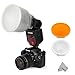 Price comparison product image Fomito Universal Cloud Lambency Flash Diffuser + 2 pcs Cover White & Orange Set for Flash Speedlite