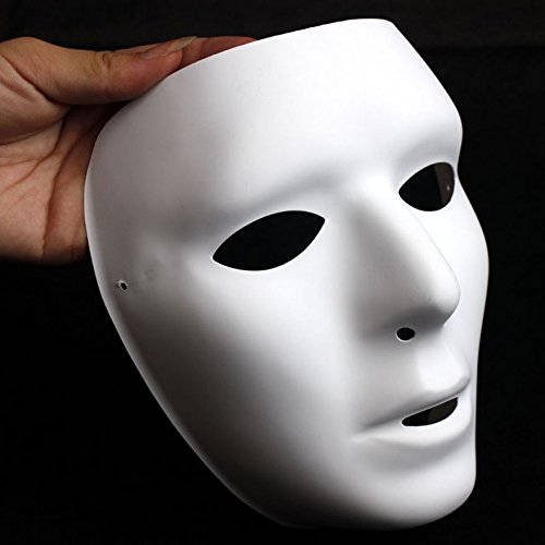 German Trendseller® – Neutrale Maske Weiß Deluxe ┃ Mann ┃ Gesichtsmaske Weiß ┃ Pantomime ┃ Theater ┃Karneval - 2