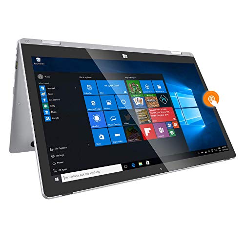 PC Convertible Ordenador Portátil 2-en-1 - Winnovo VocBook 13.3 Pulgadas 2in1 Laptop FHD Pantalla Táctil Intel Windows 10 Notebook 4GB RAM + 64GB ROM WiFi HDMI SSD (Plata)