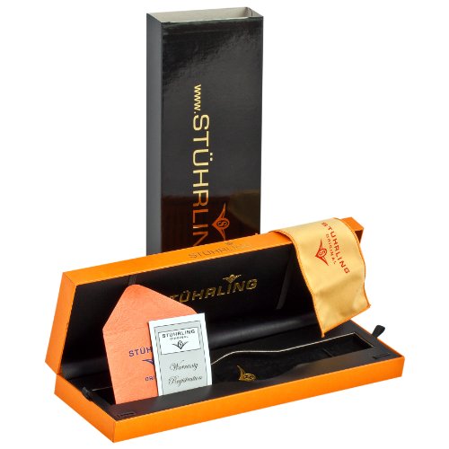 Stuhrling Original Symphony Brumalia Men's Mechanical Watch with Black Dial Analogue Display and Black Leather Strap 228.33551