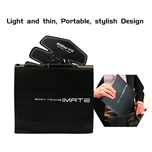 IMATE Abdominal Muskel training Geräte，Professionelle EMS Bauchmuskel-Gürtel zu Hause Fitnesstraining für Männer und Frauen zu Tonen, Abnehmen, Trimmer, Schlank, Figurformer - 6