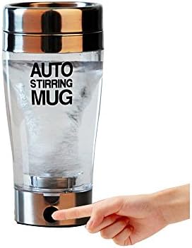 YKMaggie Self Stirring Cup Food Grade Stainless Steel Double-layered Stirring With A Battery Coffee Juice Other Office Outdoor.
