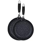 san ignacio sartenes titanio Dimensiones: Ø20 y Ø24 cms. San Ignacio Q2928 Set 2pc sartenes 20 y 24, aluminio forjado, inducción, Infinity, Negro