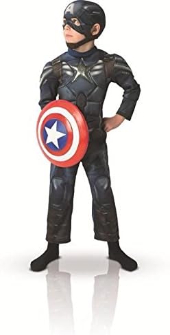 Captain America Deluxe Padded - The Avengers - Childrens Fancy Dress Costume - Medium - 116cm