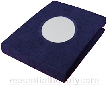 Massage Bed Table Couch Cover - With Face Hole (Navy Blue)