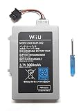  Bateria + Destornillador de Desmontaje para Mando Nintendo Wii U Modelo WUP-002 3000 mAh 3.7V Li-Ion Gamepad