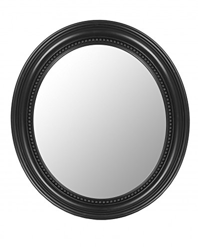 Wand Spiegel oval Bade Zimmer Ornamente Rahmen schwarz Barock antik Flur BHP B991486-4
