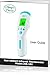 Home or School Medical Thermometer. Neat 6" size. Reads from Forehead with no physical contact. Instant fever detection & will not disturb your child. Guaranteed accuracy 0.2°. Nanny's Choice backed by 35 Years professional childcare experience. Best infrared method for baby, child or adult. Clear function buttons and 3-colour digital display for easy operation. Warns of high temperature or fever, displays °C or °F. Most accurate method for measuring core body temperature. Instant results with no invasive procedure, so safest method for newborn babies. Versatile: Body temperature, baby milk, bath water, room temperature