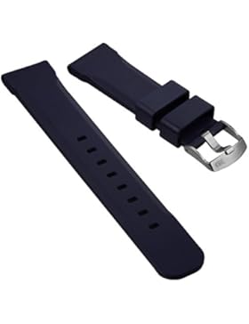Uhrenarmband ZULUDIVER 317 von Bonetto Cinturini Italienisch hochwertigem Gummi Blau 22mm