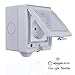 Produktbild COOWOO WLAN Aussen Steckdose Smart Wifi intelligente Feuchtraum Steckdose Zeitschaltuhr kompatibel mit Smartphone App Steuerung für IOS /Android und Alexa Echo/Dot Google Home