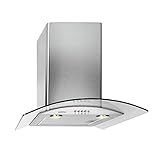  Klarstein GL60WS • Dunstabzugshaube • Abzugshaube • Wandabzugshaube • Abluft/Umluft • 3 Stufen • 370 m³/h • Edelstahl • Wandanbau • Breite: 60 cm • Aluminium-Fettfilter • Abluftschlauch • silber