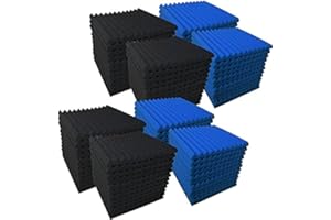 XIN&LOG Allxinlog Akustikschaumstoffplatte für Studio-Schalldämmung, Wandpaneele, 30,5 x 30,5 x 2,5 cm, 96 Stück