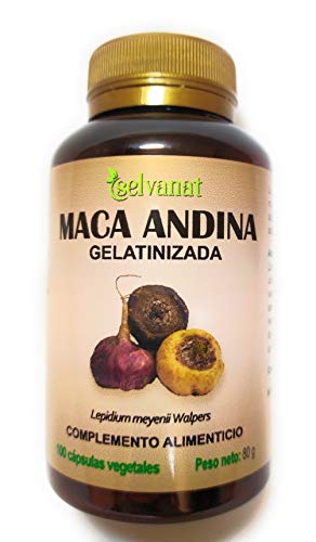 Maca Andina Gelatinizada. Máxima asimilación. Sin gluten No-OMG Orgánica y Vegana. Energía, Fertilidad y Salud Sexual para mujeres y hombres. Producto peruano