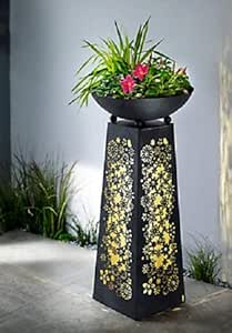 Unbekannt Pflanzsäule mit LED Beleuchtung Säule Pflanzschale Blumen