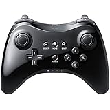 Qumox Wireless Classic Pro Controller Gamepad Joypad Remote for Wii U Pro, Black
