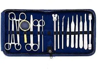 ROXON 17 pcs Advanced Dissection Kit for Biology Lab Anatomy Medical Students, Professional Doctors with Scalpel Knife Handle Scalpel Blades Surgical instruments