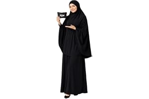 Ajar Pocket Size Prayer Suit for Women - Portable 2 Piece Prayer Set with Khimar & Skirt - Lightweight Travel Prayer Clothes for Gym, Work, Hiking & Daily Use