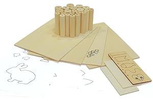 THE COOL TOOL Materialpaket Drechseln + Sägen, PLAYmake/UNIMAT (Drechselholz, Pappelsperrholz)