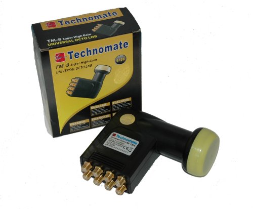 Technomate TM-8 - Convertitore universale LNB Octo a 8 uscite, da 0,1 dB