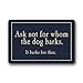 Produktbild Vidmkeo Custom Ask Not for Whom The Dog Barks Fußmatte Machine-Washable Fußmatte Custom Floor Mat/Gate Pad 23.6"(L) x 15.7"(W)
