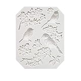 Este molde de silicona fondant flor puede hacer la flor o la forma de aves chocolate y utilizarlo para la decoración de la torta